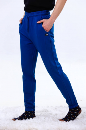 No Brand 15005 blue (деми) штаны спорт мужские