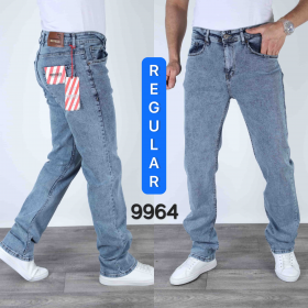No Brand 9964 blue (деми) джинсы мужские
