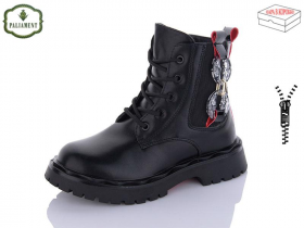 No Brand 2102B black/red (зима) черевики дитячі