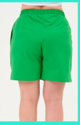 No Brand 7005 green (лето) шорты женские