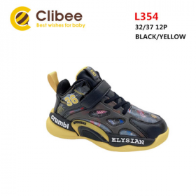 Clibee LD-L354 black-yellow (деми) кроссовки детские