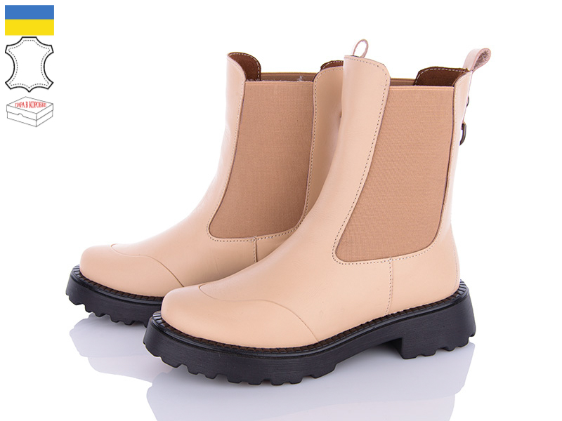 No Brand 75 бежевий (зима) черевики жіночі