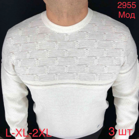 No Brand 2955 l.grey-white (зима) светр чоловічий