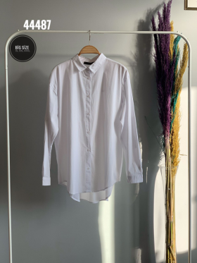 No Brand S087 white батал (демі) сорочка жіночі