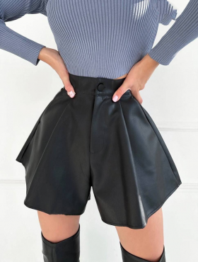 No Brand 526 black (лето) юбка-шорты женские