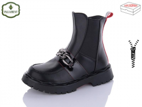 No Brand 2103B black/red (зима) черевики дитячі