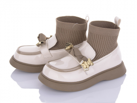 Angel Y159-2107B beige (деми) ботинки детские