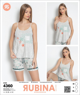 No Brand 4360 grey (лето) пижама женские