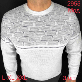 No Brand 2955 grey-white (зима) свитер мужские