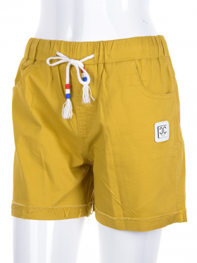No Brand 6713-12 yellow (лето) шорты женские