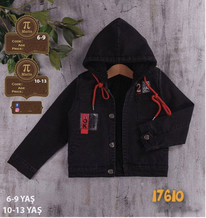 No Brand 17610 black (деми) куртка детские
