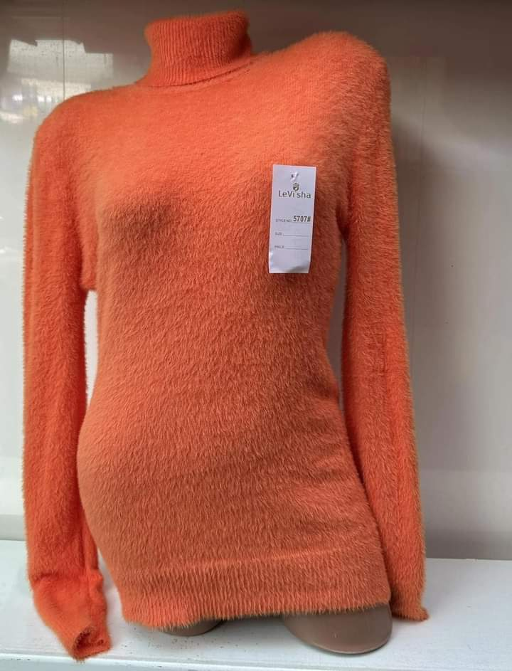 No Brand 5707 orange (деми) свитер женские