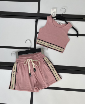 No Brand 9833 pink (лето) костюм детские