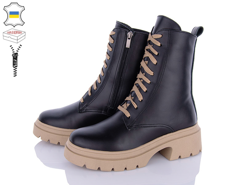 No Brand 410-3 чорний (зима) ботинки женские