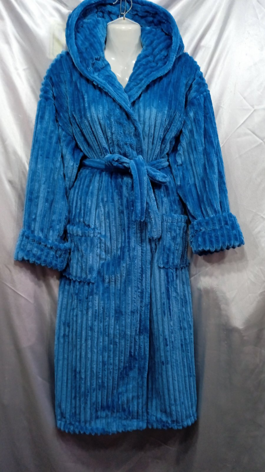 No Brand 1104 blue (зима) жіночі халат