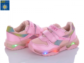 Fzd LB030-37 d.pink LED (деми) кроссовки детские