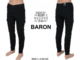 No Brand 8530-1 black (деми) джинсы 