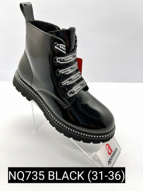 Apawwa Apa-NQ735 black (деми) ботинки детские