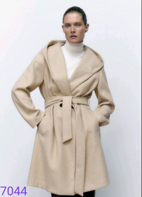 No Brand 7044 beige (деми) пальто женские