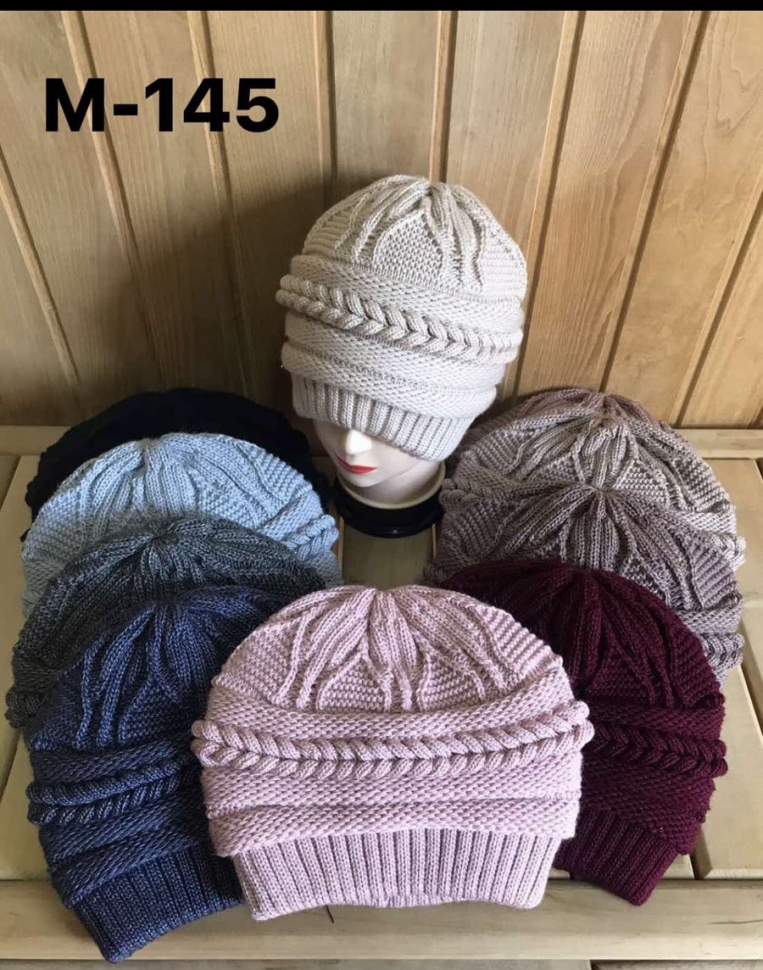 No Brand KA-M145 mix подвійна (зима) шапка жіночі