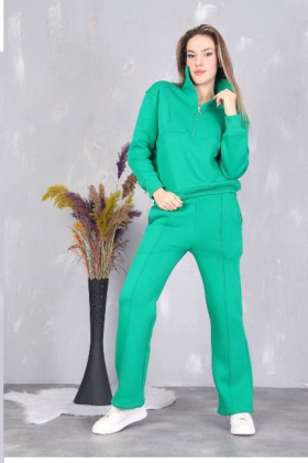 No Brand 2259 green (зима) костюм спорт женские
