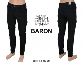No Brand 8531-1 black (деми) джинсы 