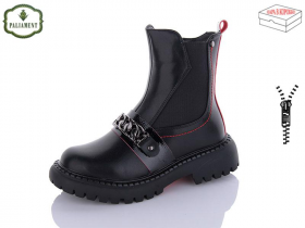 No Brand 2107B black/red (зима) черевики дитячі