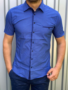 No Brand R26 blue (літо) сорочка чоловіча