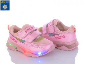 Fzd LB031-37 d.pink LED (деми) кроссовки детские