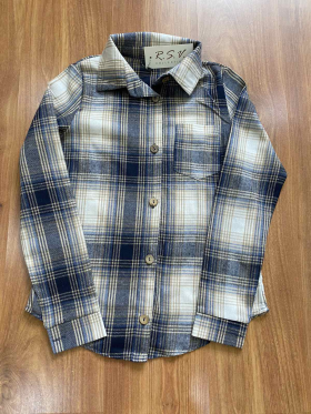 No Brand 025 blue (деми) рубашка детские