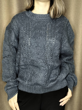 No Brand T1123 grey (зима) светр жіночі
