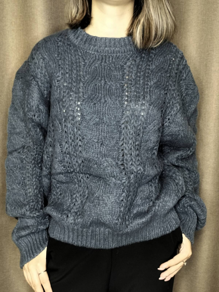 No Brand T1123 grey (зима) свитер женские
