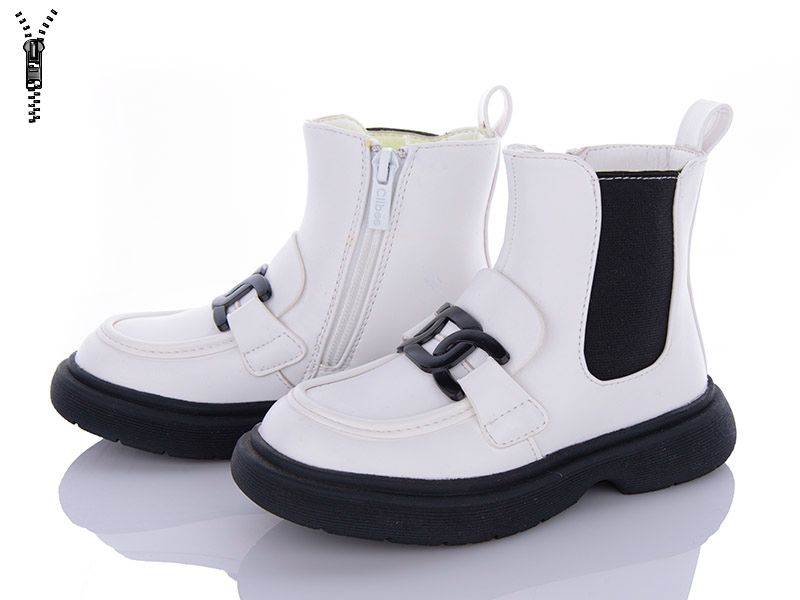 Clibee NNA132A white (деми) ботинки детские