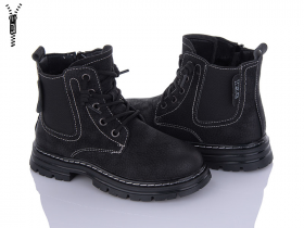 Angel Y161-2118B black (деми) ботинки детские