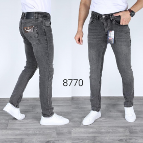 No Brand 8770 grey (деми) джинсы мужские