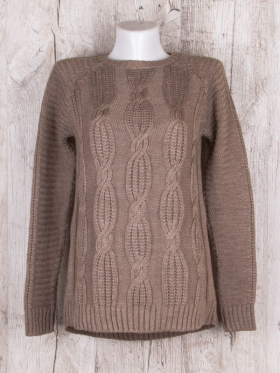 No Brand 124-1 brown (зима) светр жіночі