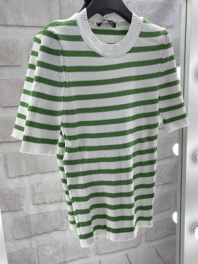 No Brand 224092 white-green (літо) футболки жіночі
