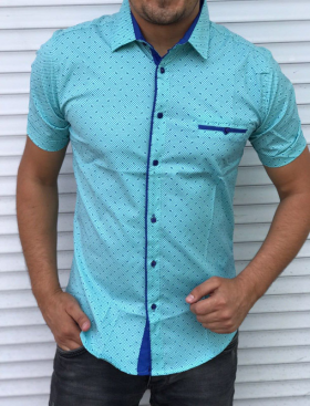 No Brand S1186 mint (лето) рубашка мужские