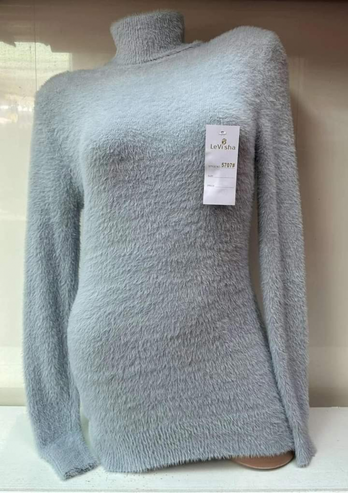 No Brand 5707-1 l.blue (деми) свитер женские