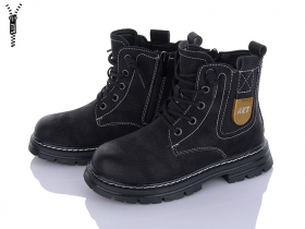 Angel Y163-2117B black (деми) ботинки детские