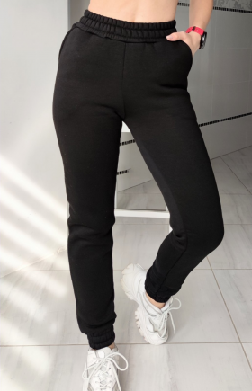 No Brand 80023 black (зима) штани спортивні жіночі