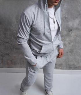 No Brand 11-1 grey (деми) костюм спорт мужские