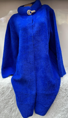 No Brand 26423 blue (деми) пальто женские