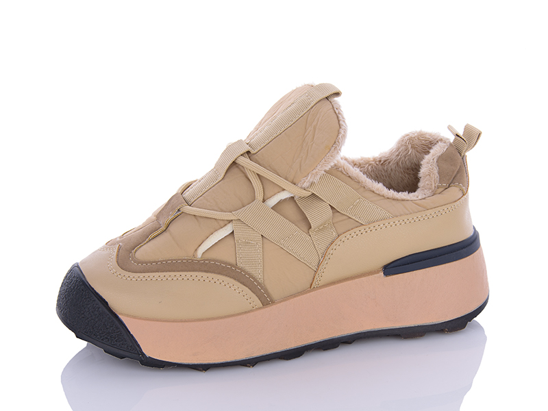 No Brand A222 beige (зима) кроссовки женские