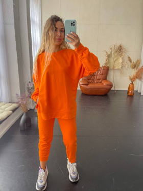 No Brand 0343 orange (деми) костюм спорт женские