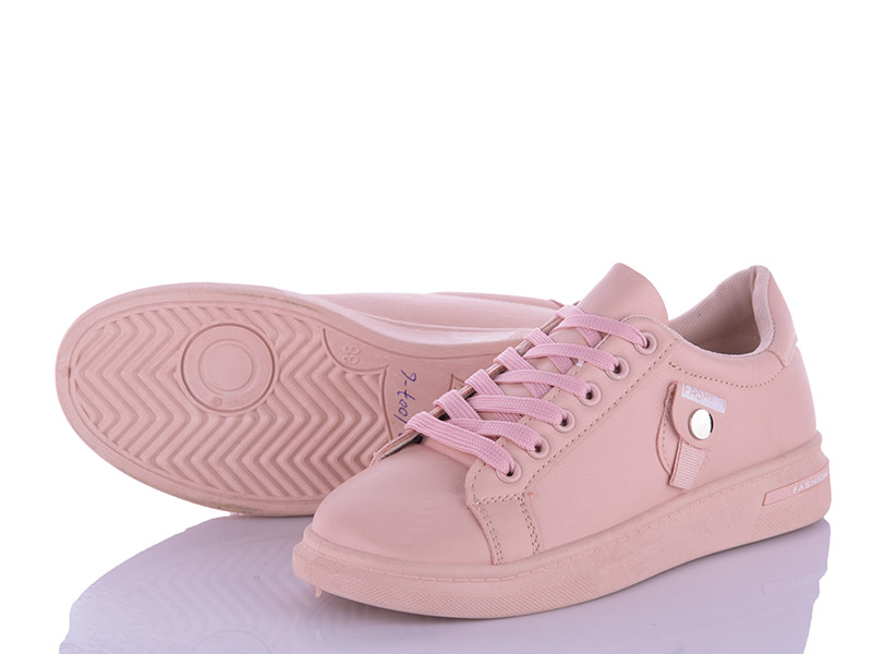 No Brand B1007-6 pink (деми) кроссовки женские