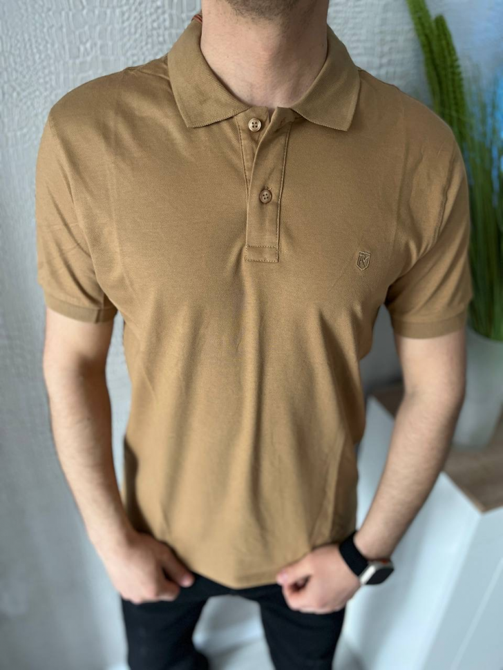 No Brand 1499 beige (літо) футболка чоловіча