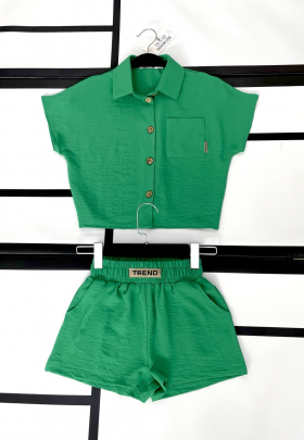 No Brand 9839 green (лето) костюм детские