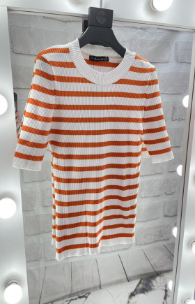 No Brand 224092 white-orange (літо) футболка жіночі