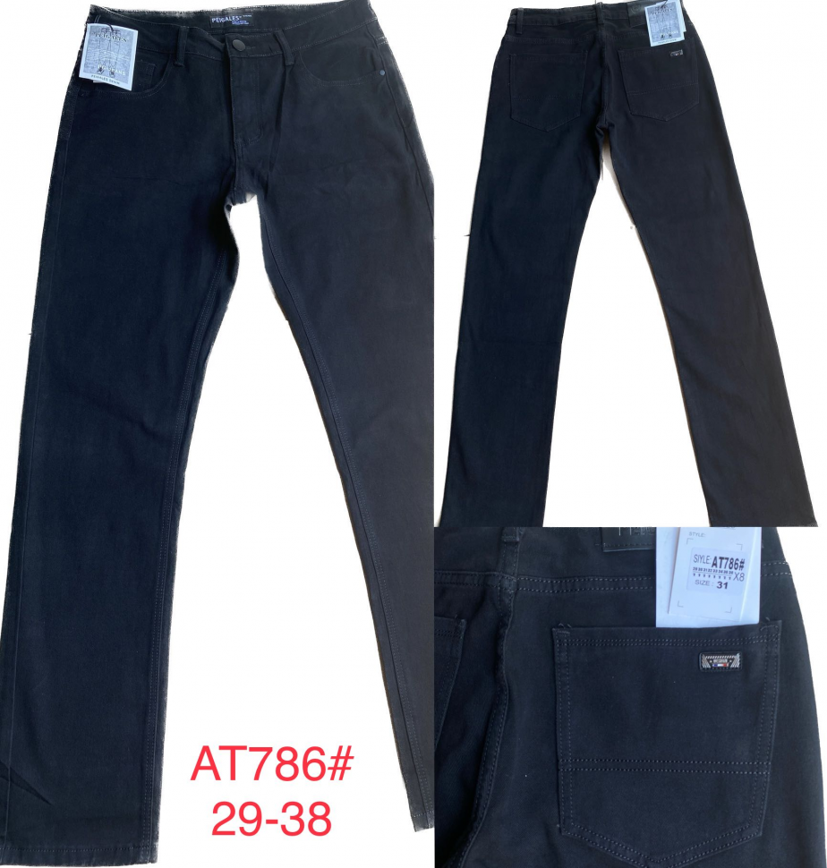 No Brand AT786 black (демі) джинси чоловічі
